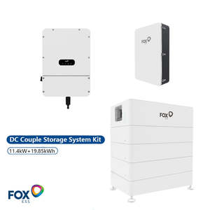 Convertisseur hybride empilable FoxESS 11,4 kW avec batteries LiFePO4 de 8 kWh et concentrateur pour appareils électroménagers - Product Image 1