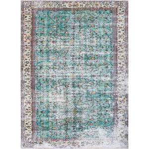 Handmade Large Area Vintage Green Wool <b>Rug</b> 9x12 Rectangle Floral Abstract Patterns for Home Living Room Teen Hallway-Pae-1315 - Product Image 1