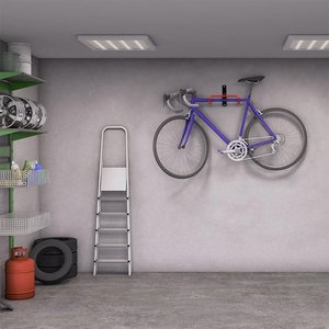 Support mural pliable pour vélos (lot de 2) – Crochet de rangement métallique pour vélos, idéal pour garage intérieur - Product Image 5