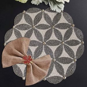 Best Theme Design Glass <b>Beads</b> <b>Placemat</b> Best for Parties & Other Functions Tableware Decorative <b>Placemat</b> Are Made of High Quality - Product Image 4