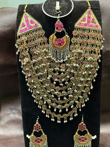 Conjunto de Collar y Aretes Estilo Tradicional Afgano, Joyería Antigua para Bodas, Conjuntos de Joyería Modernos y Personalizados para Mujer - Product Image 2