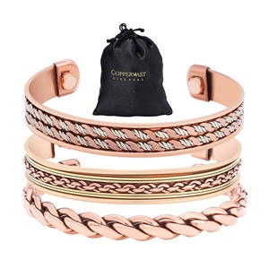 High Quality Pure Copper Bracelets for <b>Men</b> and Women Available in Different Styles with Customize Logo and Packing - Product Image 1