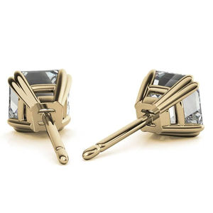 พระเยซูชอบเครื่องประดับโรสโกลด์สีเหลืองเก่าและ925เงินสเตอร์ลิงพร้อมตุ้มหูเพชรกลมสีขาว VVS ติดอยู่ที่ผู้หญิง - Product Image 5