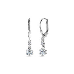 Joyas adornadas, Pendientes colgantes de solitario Vintage chapados en oro de 18 quilates para mujer con diseño de colgante de perla granate amatista - Product Image 1