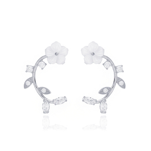 Flower Charm Marquise CZ Stone Summer Collection Stud <b>Earring</b> Turkish Handmade Wholesale 925 Sterling <b>Silver</b> Jewelry - Product Image 5
