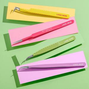 Pinzas para Pestañas de Diferentes Diseños Elegantes, Pinzas para Volumen de Pestañas, Pinzas para Pestañas con Punta de Fibra Pintada en Degradado - Product Image 4