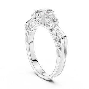 Anillo de Diamante Cultivado en Laboratorio de 1 Quilate al por Mayor |   Plata 925 |   EF-VS1-2 |   Diamantes en Forma de Pera y Ovalados con Engaste de 4 Puntas |   Anillo Personalizable - Product Image 5