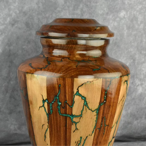 โกศใส่เถ้ากระดูกเรซิ่นสีเขียวฝังโกศสำหรับงานศพผู้ใหญ่โกศสำหรับมนุษย์และสัตว์เลี้ยง - Product Image 1