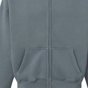 Sweat à capuche zippé décontracté pour homme 100 % coton, avec logo personnalisé, coupe ample et régulière, en tissu polaire thermique pour l'hiver, taille OEM - Product Image 3