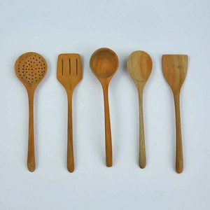 High-grade Bamboo/Acacia Kitchen Set of 5 Rust Proof and Durable Kitchen Utensil Set Wooden <b>Table</b> <b>Spoon</b> Spatula - Product Image 1