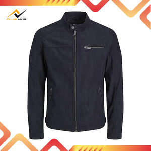 แจ็กเก็ตนักขี่จักรยานหนังผู้ชายสีดำเจ็ทออกแบบได้ตามต้องการฤดูใบไม้ร่วง2025 - Product Image 5