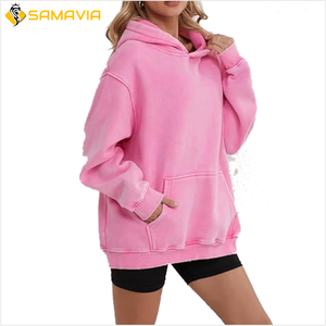 Elegante Sudadera con capucha de lavado ácido de gran tamaño para hombres y mujeres 100% algodón ropa de moda urbana con pantalones de chándal para invierno - Product Image 6