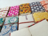 Cahiers à spirales personnalisés avec couverture en PVC/PP, tissu en coton recyclé, tailles et impression de logo personnalisées