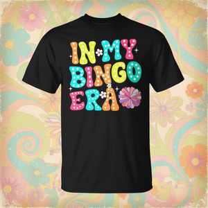 T-shirt retrò groovy In My Bingo Era, abbigliamento promozionale vintage - Product Image 3