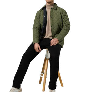 Chaqueta de bombardero acolchada con diamantes para hombre Aislamiento Premium Diseño ecológico transpirable Elegante atractivo urbano para el invierno - Product Image 2