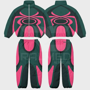 Newest Design 100% Nylon Tracksuit <strong>Custom</strong> Logo <strong>Sublimation</strong> Printing Oversized Two Piece <strong>Jacket</strong> and Trouser Windbreaker Tracksuit - Product Image 4