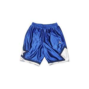 Shorts de basketball en satin Legacy pour hommes, confortables, taille élastique, bleu, séchage rapide, avec empiècements et logo décoratif, 100 % polyester - Product Image 1