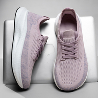 Chaussures de course légères antidérapantes à bout large pour femmes, avec amorti confortable et design de l'avant-pied pour l'entraînement quotidien et les longues distances