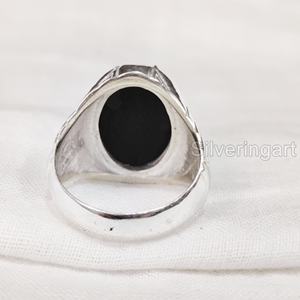 Anillo para hombre al por mayor, concha de abulón Natural, piedra preciosa, anillo de piedra natal, todos los tamaños, Joyería Árabe de aniversario, anillo de Plata de Ley 925 - Product Image 5