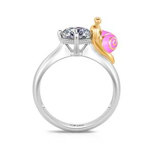 Jeulia Hug Me at My Own Pace Two Tone Snail Sterling Silver Ring - Product Image 1
