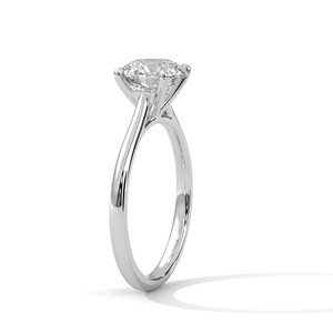 2.0ct Round Brilliant Cut CZ <b>Solitaire</b> <b>Ring</b> 925 Sterling <b>Silver</b> Classic Engagement Band - Product Image 1