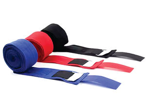 Bandes de boxe personnalisées en coton et polyester respirant avec logo, ajustables, fermeture auto-agrippante, couleur personnalisée, soutien du poignet - Product Image 5