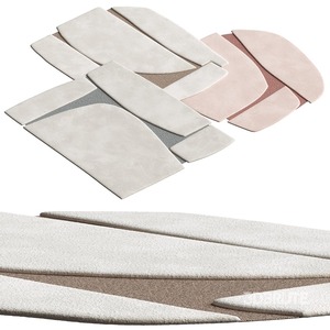 Alfombra de Lana Anudada a Mano de Diseño Abstracto Moderno, Alfombra Personalizada de Lujo, Pelo Alto, Color Beige Marfil, Antideslizante, Apta para Mascotas, Ovalada - Product Image 4