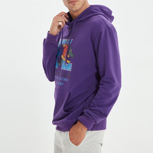 Vente en gros de sweats à capuche imprimés avec logo personnalisé pour hommes sweats à capuche streetwear épais 100% coton sweats à capuche pour hommes - Product Image 4