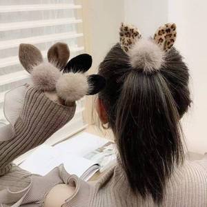 Jolies élastiques à cheveux en forme d'oreilles de lapin, chouchous, élastiques à cheveux en forme de nœud, cordes à cheveux, bandeaux, porte-queue de cheval - Product Image 3
