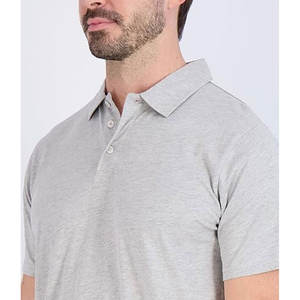Chemises polo pour hommes à manches courtes, polo en piqué de coton ajusté - Product Image 3