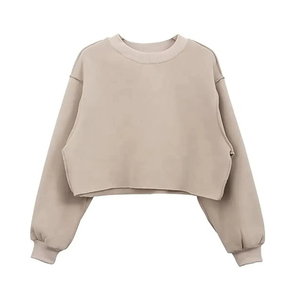 Sweat à capuche tricoté de qualité supérieure pour femmes, sweat-shirt d'hiver imprimé avec logo sur le devant, prix de gros pour femmes - Product Image 4