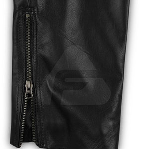 Pantalones de Cuero Genuino para Hombre, Servicio OEM, Logotipo Personalizado, Ligeros, Resistentes al Viento, Casuales, Antiarrugas, Cómodos, Elásticos, Corte Recto - Product Image 6