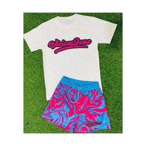 Ensembles de t-shirts d'été stylés personnalisés Ensemble de shorts décontractés 100% coton pour hommes Ensemble de chemises courtes respirantes avec logo de qualité supérieure - Product Image 1