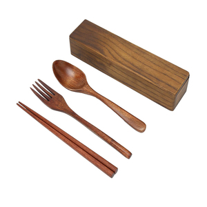 High End Luxury Wooden Box Packed 201 Stainless Steel Cutlery Set 84pcs Flatware Set As Gift for Friend Wedding - Product Image 5