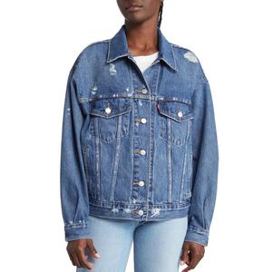 Dernier style de vestes en jean personnalisées pour femmes pour l'automne rempli de coton respirant pour l'extérieur et des vêtements décontractés - Product Image 2