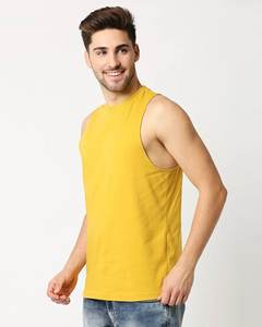 Fait sur mesure hommes coton débardeur respirant sport Singlet musculation gilet avec motif imprimé décontracté sans manches gilet d'entraînement - Product Image 3