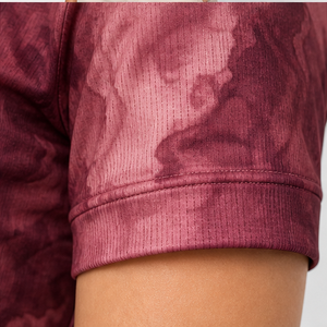 Polo personnalisé pour femme, bordeaux marbré, séchage rapide, manches courtes, sublimation, vêtements de sport de golf - Product Image 5