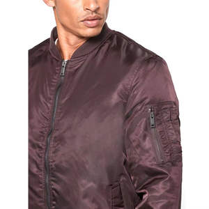 Chaquetas Bomber para Hombre, Nuevo Modelo, Diseño Personalizado OEM, Chaqueta Bomber con Cuello Alto y Logotipo Frontal, Chaqueta de Invierno - Product Image 3