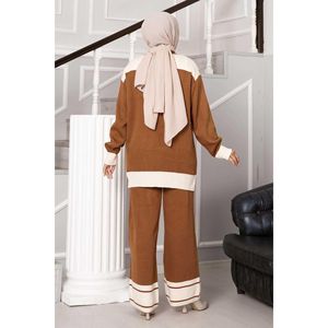 <b>Scarf</b> Double Knitwear 2 Piece Set Tan - Product Image 2