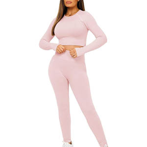 Conjunto de yoga deportivo sin costuras para mujer Leggings de levantamiento de glúteos con sujetador de fitness Traje de entrenamiento de alta elasticidad - Product Image 6
