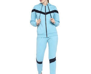 Ensemble de survêtement d'hiver pour femmes, vêtements de sport de haute qualité, ensemble mince, fitness, course à pied, salle de sport, polyester lourd, coton, manches longues - Product Image 1