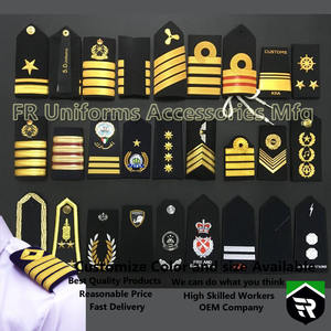 Commandant contre-amiral dentelle tissu épaulette épaulette insigne royal ligne aérienne régiment uniforme - Product Image 6