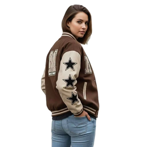 High Quality Wool & PU Leather Sleeve Varsity Jacket Unisex Varsity Jacket Manufacturer Custom High Quality Varsity Jacket - Product Image 4