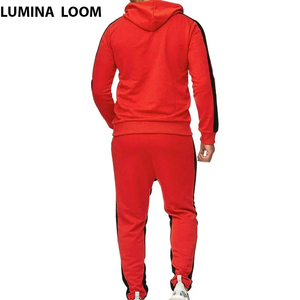 Survêtements pour hommes 100% coton, respirants, décontractés, imprimés par transfert thermique, personnalisables avec étiquette et impression sur mesure, à bas prix, toutes couleurs, tailles plus. - Product Image 2