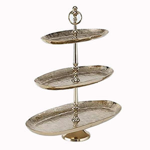 Support à gâteaux et fruits en bois de manguier, design personnalisé, aspect traditionnel, multifonctionnel, à 2 niveaux, prix de gros - Product Image 3