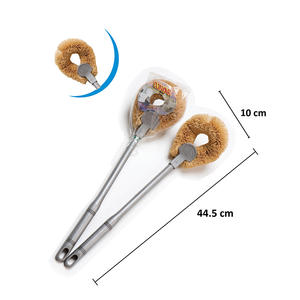 Escobilla de baño de fibra de coco natural de primera calidad, versátil y eficaz en varias superficies, cepillos de limpieza - Product Image 6