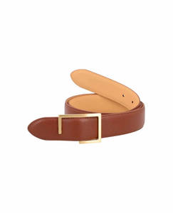 Ceinture habillée pour homme en cuir véritable OEM avec boucle à ardillon en alliage, logo personnalisable, longueur 30-48 pouces, haute qualité - Product Image 1
