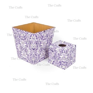 Wooden Waste <b>Bin</b> With Printed Work Premium Quality <b>Square</b> Shape Garbage <b>Bin</b> For Home Office And School Use - Product Image 4