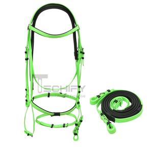Juego de Brida de Carreras de PVC, Martingala, Riendas con Agarre de Goma, Herrajes de Acero Inoxidable, Ligero y Ajustable |   Caballo Resistente al Agua y Duradero - Product Image 1