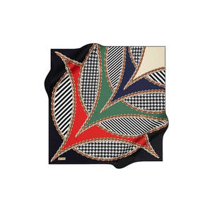 Vintage Cotton Silk Floral Plaid Scarf-Custom Design Handkerchief - Product Image 1